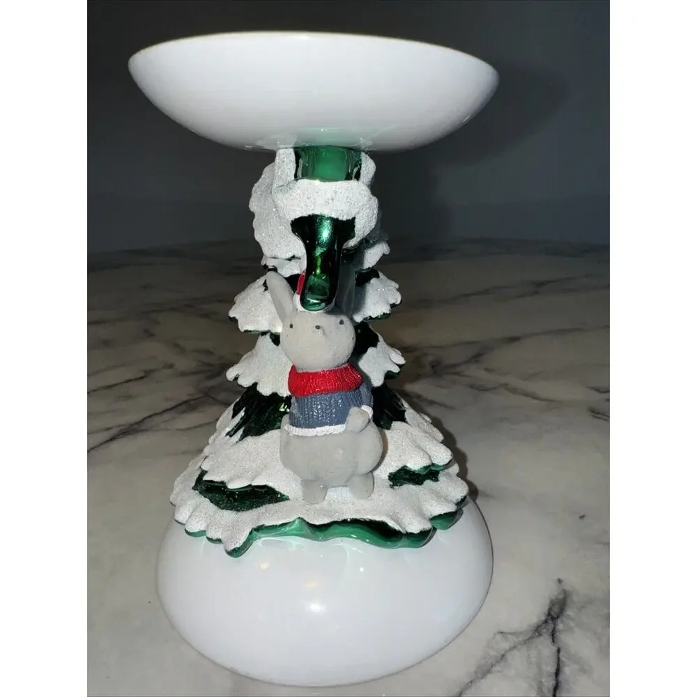 NEW Bath And Body Works Christmas TREE MOUSE Single‎ Wick Candle Pedestal Holder